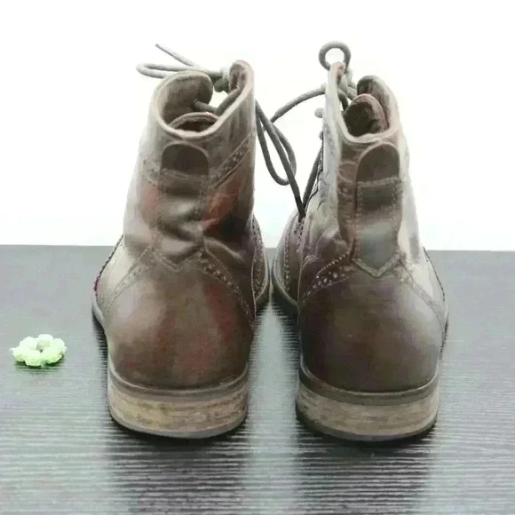 BDS Studio Ink Men's Brown Leather Wingtip Boots - Picture 6 of 10